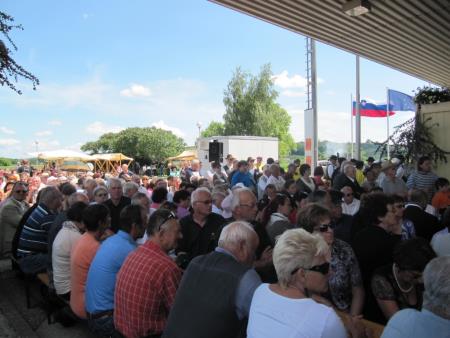 Prireditev ob vstopu Hrvaške v EU na mejnem prehodu Gibina 11